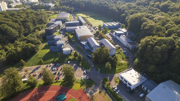 Luftbildaufnahme vom Sportcampus Saar